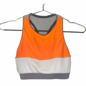 Speedo Racerback Orange and Grey Sports Bra